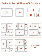 SMARTAKE 16-Piece Drawer Organizer with Non-Slip Silicone Pads, 5-Size Desk Storage Tray for Makeup, Jewelries, Utensils in Bedroom Dresser, Office and Kitchen, Clear - size: Medium