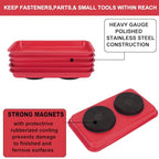 5 PCS Magnetic Trays, 9.4X5.5x1.4Inch, Magnet Tool Tray, Magnetic Parts Tray, Red, by GENHAKON - size: 5 PCS Rectangle Red