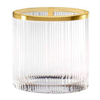 Nicole Miller - Toothbrush Holder, Glass Countertop Accessories, Dorm Room Essentials (Louise Collection, Clear) - size: Toothbrush Holder