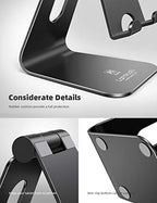 Lamicall Tablet Stand, Tablet Holder for Desk - Multi-Angle Adjustable Tablet Desktop Dock Gifts, Compatible with iPad Pro 11, 12.9, Air, Mini, Fire HD, Galaxy Tab, and Other 4-13" Tablets, Black - color: Black