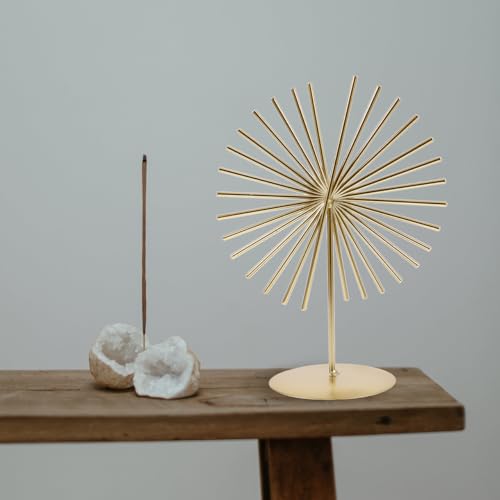 ARTIBETTER Abstract Lines Metal Sculpture 9.6 Inch Modern Desk Decor Geometric Craft Ornament for Office Living Room Tabletop Decoration