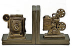 Bellaa 24971 Camera Bookends Retro Projectors Book Ends Library Bookshelves Support Decorations Crafts Study Offices Wine Cabinets Desktop
