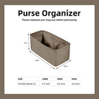 DGAZ Silk Purse Organizer Insert For Hermes Kelly Danse 22 bag，Silky Smooth Bag Organizer，Luxury Handbag & Tote Shaper（Etoupe grey，22） - color: Etoupe grey