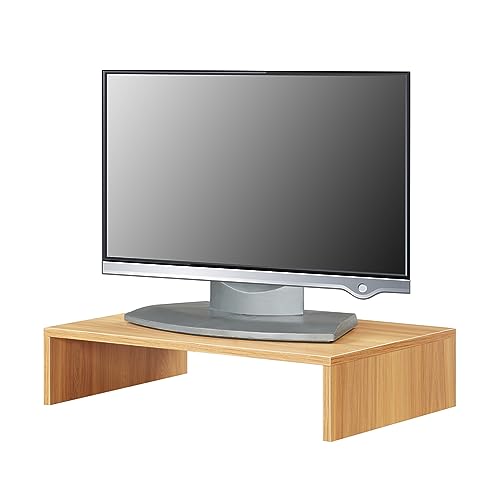 Convenience Concepts Designs2Go Small TV Riser 23.75", for TVs up to 26" - Contemporary TV or Computer Riser for Living Room, Modern Office, Den, Light Oak - color: Light Oak, size: Small