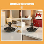 Healifty Retro Iron Taper Candle Holder - Candlestick Holders Candlelight Stand for Farmhouse Decor Home Wedding Party Table Decoration Bronze L - size: 15.00X12.00X10.00CM