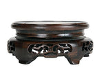 GOLDY&WENDY Circular Wooden Home Decoration Display Stand Black Sour Wood Vase Plant Buddha Statue Sculpture Fishbowl Pedestal Stand（6.9''Inside Diameter） - size: 6.9''Inside Diameter
