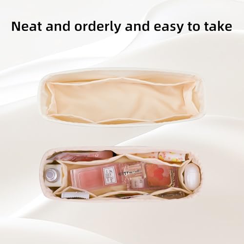 DGAZ Bag Organizer Insert, Silk Purse Organizer, Simplicity Handbag & Tote Organizer, Fits Kelly mini I/mini II /20/25/28/32/35/40 Bags (Craie, KL35) - color: Craie, size: KL35