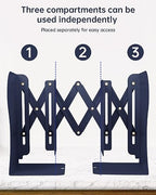 Honagu Adjustable Bookends, Metal Book Ends for Shelves Heavy Book, Desk Magazine File Organizer for Home, Office, Books, Papers, Extends up to 19 inches (Royal Blue) - color: Royal Blue