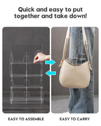 Acrylic Sticker Display Stand, Sticker Holder Display for Vendor Events, Card Rack Display Stand, Portable Display Rack - size: Two Rows