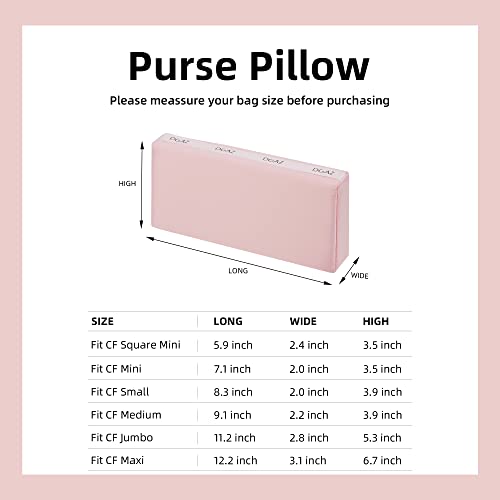 DGAZ Purse Pillow Shaper Insert for Chanel CF Bags, Silky Pillow Shaper for Luxury Handbags（Pink, Small 23） - color: Pink, size: Small 23