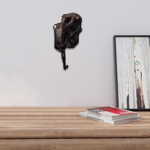 Climbing Man Wall Sculpture – Resin Decor Figure, Modern Art Accent, Black Home Ornament | Unique 3D Hanging Statue Piece, Artistic Abstract Wall Decoration Setup Living Room Bedroom Workplace Design - size: Trumpet Hands Climbing, style: Black
