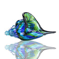 QFkris 8" Glass Conch Figurines, Hand Blown Seashell Art Glass Sculpture, Beautiful Home Decor, Crystal Paperweight - color: Blue