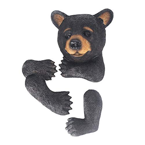 Bear Tree Decor Outdoor Scuplture Baby Bear Up a Garden Peeker Tree Hugger Garden Décor Bear Cub Resin Sculpture Howswarming Gifts