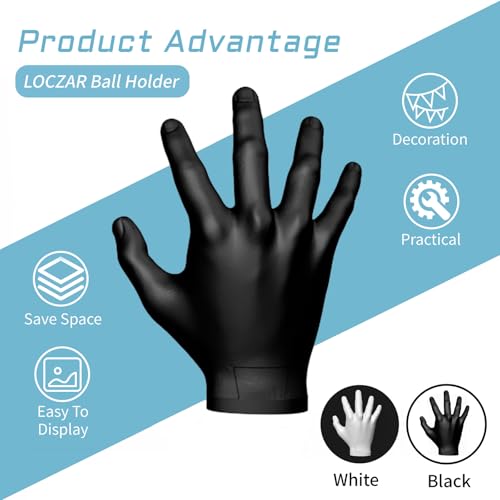 Basketball Holder, Hand Sculpture Ball Holder Wall Mount Art Decor Stand Basketball Storage Rack Organizer Display Case Man Cave for Football Soccer Gifts for Him Men Boys Gamers