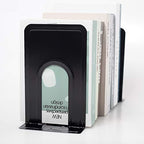 8 Pairs 16 Pieces 8.3 x 5.1 x 6.5 Inch Metal Bookends, KINJOEK Heavy Duty Book Support with Anti Slip Pads for Books, Magazines, DVDs, Perfect for Home, Office, School, Library, Black - size: 8Pairs Black