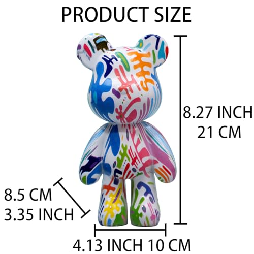 Bear Statue Home Decor, Abstract Animal Sculpture Decoration for Living Room, Bedroom, Office on Table, Shelf, Cabinet (Type E) - color: Type E