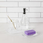 Umbra Droplet Tray Jewelry Display/Holder, Bathroom Accessory/Amenity Holder – Clear Acrylic, Looks Like Glass - size: 9.8" x 5.9" x 0.8"