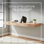 Sagebrook Home Resin Modern Glam Sitting Man Sculpture - Thoughtful Polyresin Decorative Figurine for Home, Office, Bedroom & Living Room - 8" Bronze & Copper - size: 8.0" H