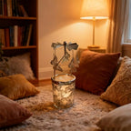 Carousel Rotary Candle Holder Spinning irthday Gifts for Women, Mom, Wife, Girlfriend, Sister, Her, Metal Windmill Tea Light for Female Friends, (Silver Butterfly) - color: Silver Butterfly