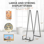 TR-LIFE 12 Inch Plate Stands for Large Heavy Duty Display - Metal Picture Frame Holder Stand + Table Top Easels for Decorative Platter, Book, Plaque, Photo (2 Pack) - size: 12 Inch