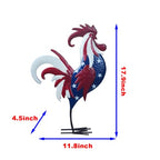 Metal Rooster Statues Waterproof Chicken Sculpture Metal Garden Deco Outdoor Yard Ornament for Patio Lawn Backyard - color: #3