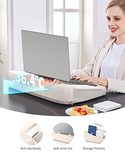 SAIJI Computer Lap Desk with Pillow Cushion,Ultra Lightweight Portable Computer Stand Desk for Couch, Bed & Chair - size: Mediuml
