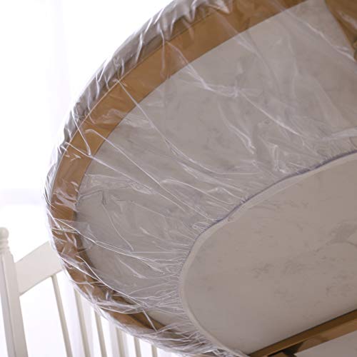 Walrus Clear Round Vinyl Fitted Tablecloth Waterproof Oilcloth Heavy Duty Elasticized Table Cover Elastic Edge Design Plastic Tablecloth Protector for Round Table - size: 36" (Round)