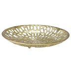 BBH Home's Handmade Gold Novelty Shaped Aluminium Tray 5.51 x 5.51 x 1.37 AMBBVK063AB2020 - color: Gold
