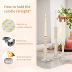 NUPTIO Taper Candle Holders Boho: Set of 6 Tall Wooden Candlestick Holder for Thanksgiving Table Centerpieces Decoration - size: Taller Set