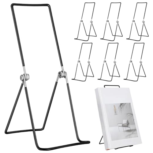 6 Pack Large Metal Book Stand for Display Adjustable Display Holder Easel Collector Stand for Home Office Back to School Books Frames Comic Plates Album CD Magazine (11.8 Inch) - size: 11.8 Inch