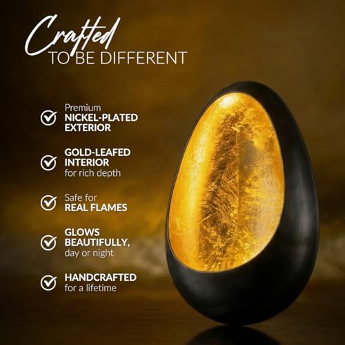 NativeSkins Ember Metal Wall Candle Sconce Set of Two Wall Candle Holders - Set of 2 Handcrafted Decorative Tea Light Sconces for Living Room Gold Tea Holder