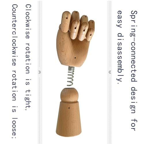 Mannequin Hand,Hand Model,Hand Mannequin for Nails,Drawing Mannequin,Wooden Hand,Wooden Mannequin,Articulated Fingers,Hand Model for Drawing,Female Hand of Left., Female_Left with arm 3.3in - color: Female_l With Arm 3.3in