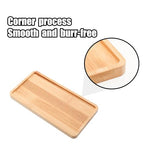 Rectangular Bamboo Tray – 6.9” × 3.5” Outer Size, 6.5” × 3.1” Inner Size, Natural Decorative Organizer for Bathroom, Vanity, Toilet Tank Top, Desk, Entryway or Kitchen Use. - style: Rectangle 6.9x3.5”