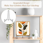 10 Packs Iron Display Stand, 10" Premium Black Iron Plate Stands Picture Stand Photo Stand for Display, Foldable Easel Stand Decorative Metal Plate Holders Display Stand for Frame Book Card Collection