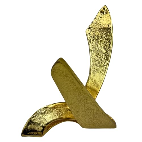 Bergamo Art 9 Inch Tall Decorative Handmade Aluminum Abstract Sculpture - color: Gold