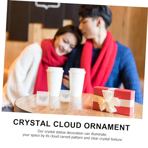 LIFKOME Cloud Crystal Ornament for Home Decor Elegant Table Decoration for Living Room Bedroom Office for Valentine Day