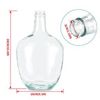 MDLUU Glass Jug Vase 10" Tall, Clear Flower Vase, Decorative Bottle Vase for Dining Room, Bedroom, Bathroom, Mantel - style: without twine rope