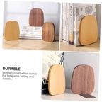 Creative Beech Bookend for Shelves Decorative Book Stand with Smooth Finish Minimalist Style Organizer for Home Office Library and Student Bookshelves