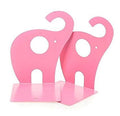 Wendin 1pair Cute Elephant Nonskid Bookends Art Bookend (Pink Elephant) - color: Pink Elephant