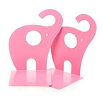 Wendin 1pair Cute Elephant Nonskid Bookends Art Bookend (Pink Elephant) - color: Pink Elephant