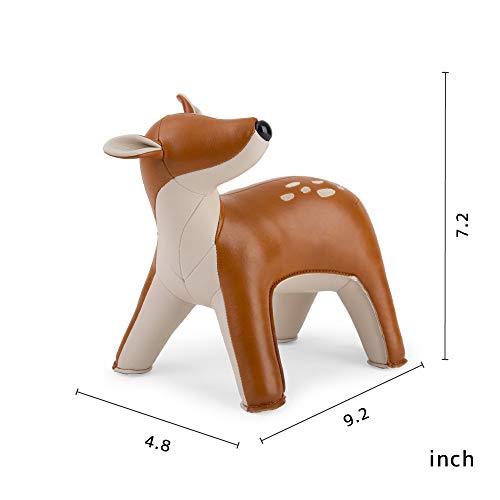 zuny, Gaze Series Bookend Tan for Shelves, Office Decorative- Deer Luke - color: Deer Luke