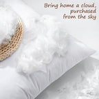 Artscope Synthetic Down Lumbar Pillow Insert, 12x20 Down Alternative Throw Pillow Insert. Ultra Soft Fluffy Sleeping Pillow with 100% Cotton Cover, Decorative Pillows-White. - size: 12x20 Inch (Pack of 1)