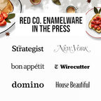Red Co. 11 x 9 Enamelware Metal Classic 2 Quart Rectangular Serving Tray, Distressed Cream/Black Rim - color: Distressed Cream/Black Rim