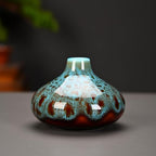Ceramic Bud Vase Set, Fambe Blue Glazed Finish, Decorative Flower Vases (Blue-Set of 6) - color: Blue-set of 6