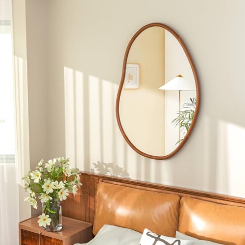 Irregular Wall Mirror Decorative Asymmetrical Mirror Abstract 32x22 inch - size: 32"L x 22"W