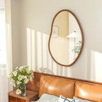 Irregular Wall Mirror Decorative Asymmetrical Mirror Abstract 32x22 inch - size: 32"L x 22"W