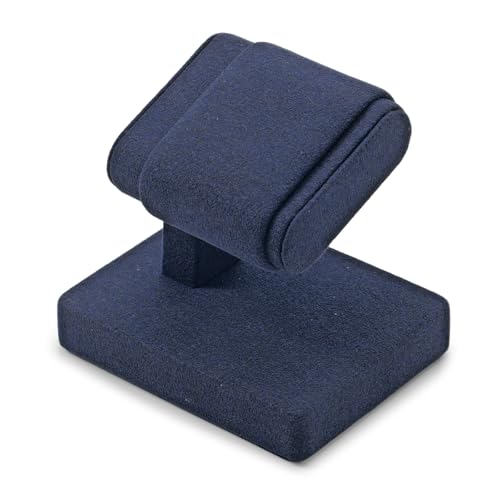 Microfiber Watch Display Stand T-bar Watch Stand Holder Organizer For Men And Women Wristwatch, Bracelet,Storage Display Rack (Blue) - color: Blue, size: 1 Slot