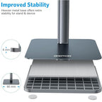 OMOTON Cell Phone Stand, Adjustable Angle Height Desk Phone Dock Holder for iPhone Air/17 Pro Max/ 11 Pro/XS Max/XR, Samsung Galaxy S20 / S10 / S9 / S8 and Other Phones (3.5-7.0-Inch), Gray - color: Gray