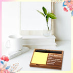 FOUGSTA Funny Office Gifts for Women, Wooden Notepad Pen Holder With Funny Quotes, 16.5 x 12 x 1.5 cm, XXN10 - style: Work Forecast
