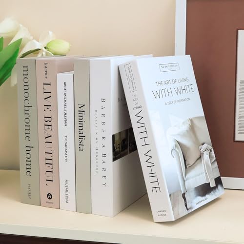6 PCS DIY Faux Books for Decoration, Designer Luxury Modern Fake Decorative Books for Shelves Living Room Decorative Objects Entry Decor, Home Bookshelf Decor Coffee Table Stacked Book (Multicolor) - color: Multicolor